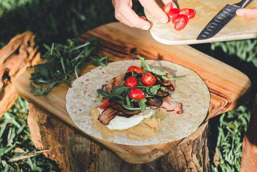 Campfire breakfast wrap recipe
