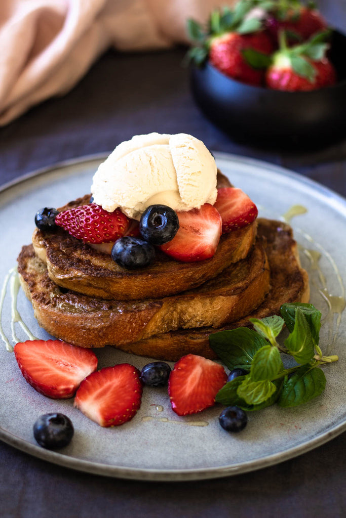 Espresso French Toast with Fresh Berries